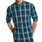 Club Room Men's Regular-Fit Quick-Dry Performance Stretch Plaid Shir Green Size X-Large