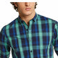 Club Room Men's Regular-Fit Quick-Dry Performance Stretch Plaid Shir Green Size X-Large