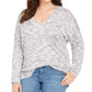 Style & Co Women's Plus Size Space-Dye Sweater-Knit Tunic Blue Size 1X
