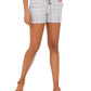 Style & Co Women's Striped Linen-Blend Shorts Gray Size Small