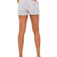 Style & Co Women's Striped Linen-Blend Shorts Gray Size Small