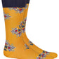 Bar III Men's Floral Socks  Yellow Size Regular