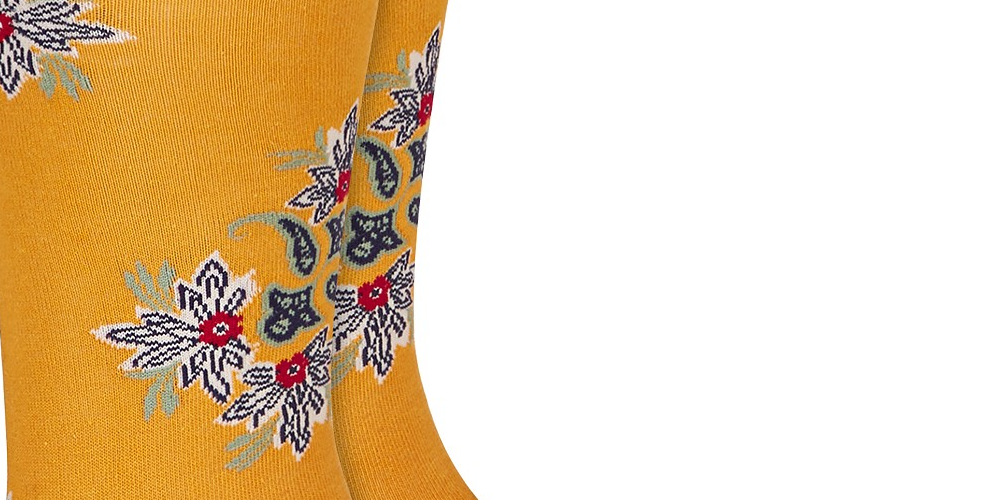 Bar III Men's Floral Socks  Yellow Size Regular