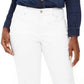 Style & Co Women's Curvy-Fit Cuffed Girlfriend Jeans White Size 12