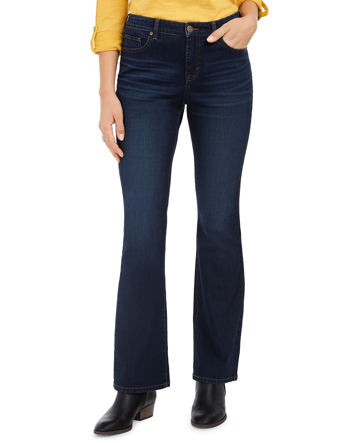 Style & Co Women's Curvy Boot Cut Jeans Blue Size 6