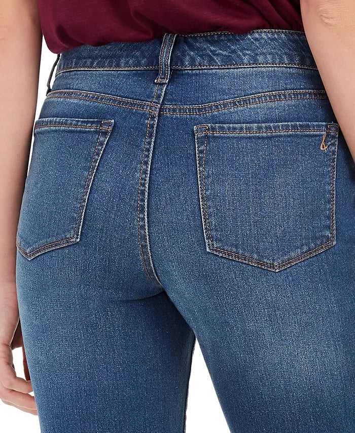 Style & Co Women's High-Rise Crop Straight-Leg Jeans  Blue Size 2