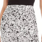 Bar III Women's Printed Slip Midi Skirt White Size Medium