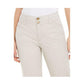 Charter Club Women's Button-Cuff Tummy Control Capri Pants Beige Size 4