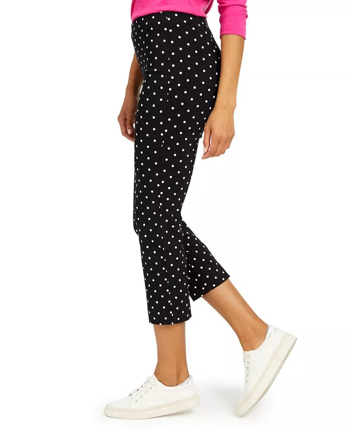 Charter Club Women's Capri Tummy-Control Skinny Pants Black Size 12
