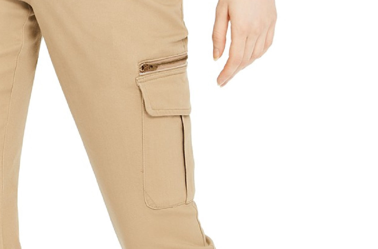 INC International Concepts Women's Petite Skinny Utility Pants Beige Size 4P