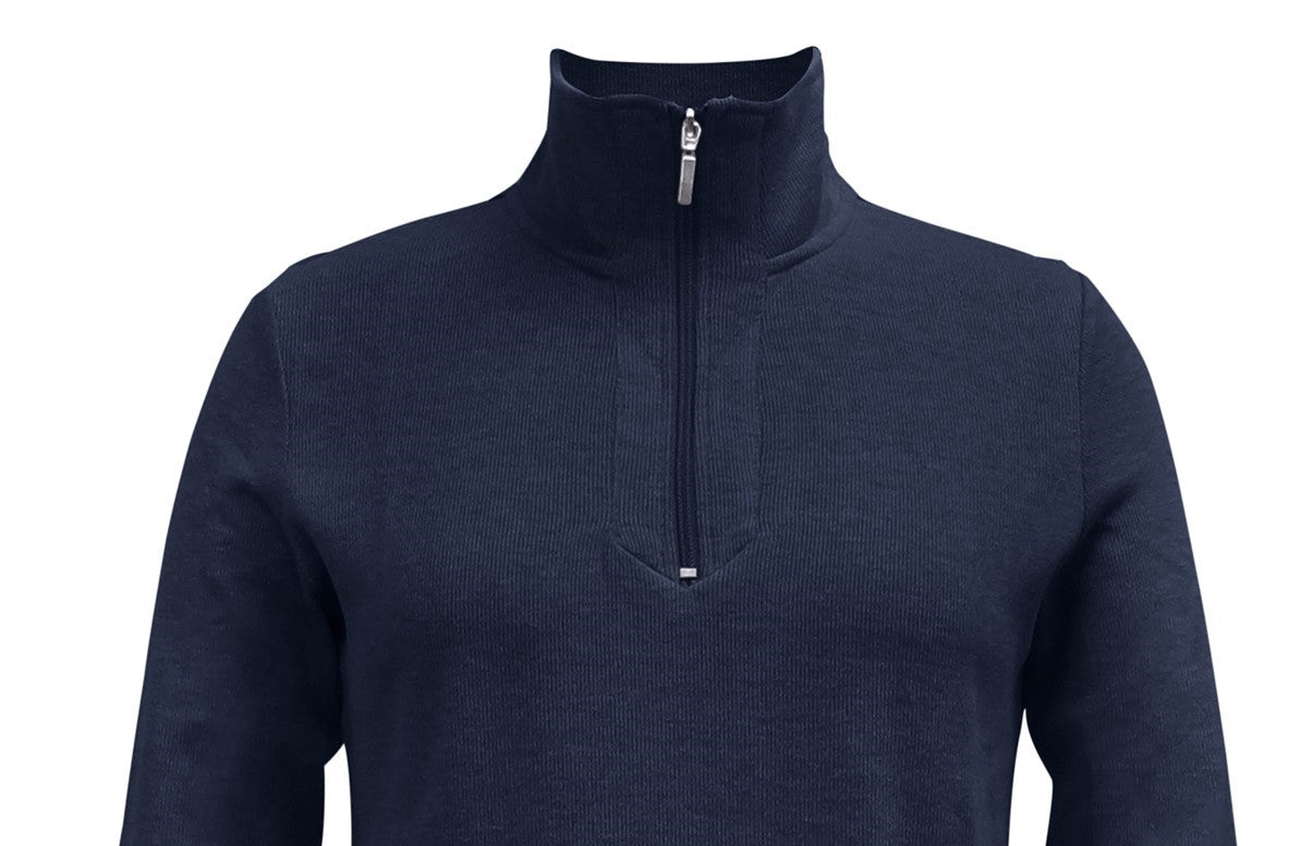 Karen Scott Women's Half-Zip Top Black Size Medium