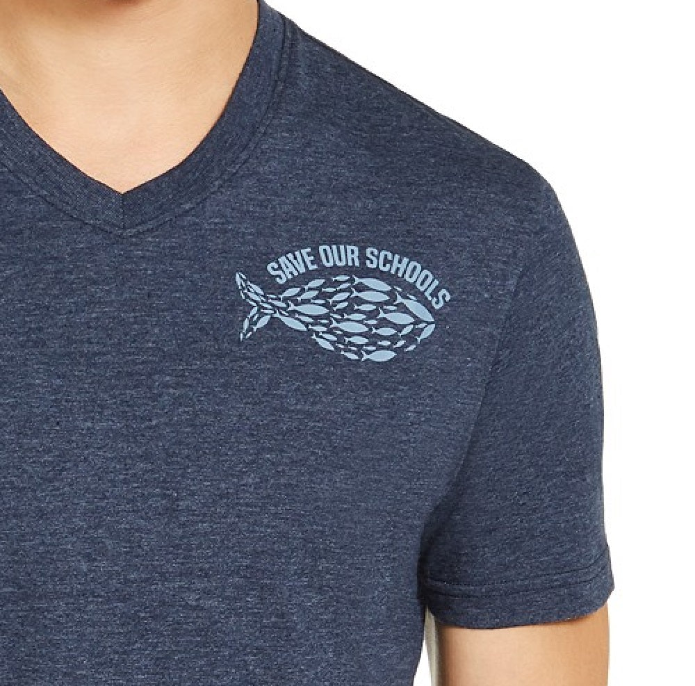 Sun + Stone Men's REPREVE Save Our Schools T-Shir Blue Size Extra Large
