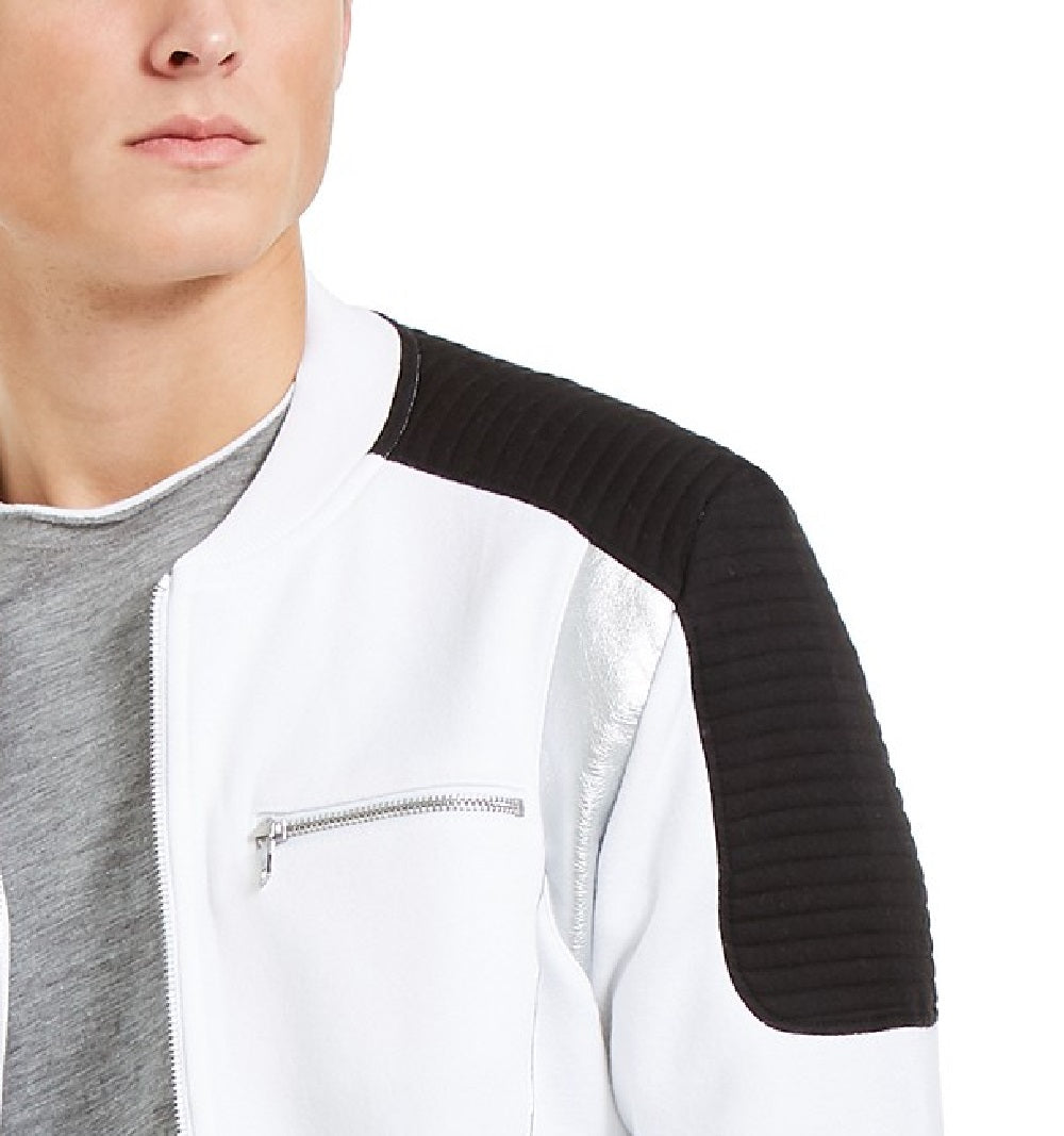 INC International Concepts Men's Portrait Track Jacket White Size X-Large