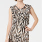 Kasper Women's Crossover Cutout Top Dark Brown Size Extra Large