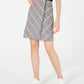 Bar III Women's Zipper-Detail Plaid Skirt Black Size 12