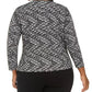 Anne Klein Women's Plus Size Textured Jacket Med Gray Size 0X