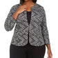 Anne Klein Women's Plus Size Textured Jacket Med Gray Size 0X