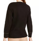 Anne Klein Women's Lurex Shimmer Sweater Black / Gold Size Extra Large