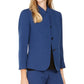 Anne Klein Women's Band-Collar Blazer Blue Size 6