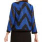 Kasper Women's Organza Mixed-Texture Flyaway Jacket Blue Size 10