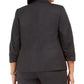 Kasper Women's Plus Size One-Button Blazer Charcoal Size 22