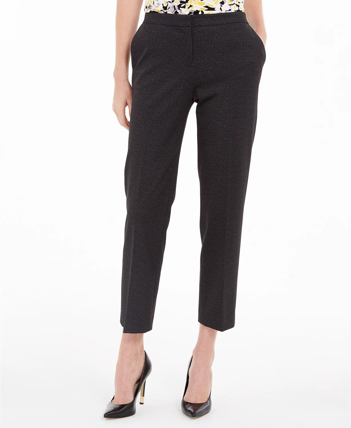 Kasper Women's Elastic-Back Dress Pants Charcoal Size 12