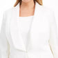 Kasper Women's Plus Size Shawl-Collar Animal-Print Jacquard Blazer Natural Size 24W