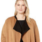 Anne Klein Women's Drapey Open-Front Cardigan Brown Size Small