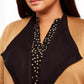 Anne Klein Womens Plus Drapey Open Front Cardigan Sweater Brown