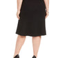 Kasper Women's Plus Size A-Line Skirt Black Size 20W