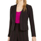 Bar III Women's Striped Open-Front Jacket Black Size Extra Large