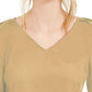 Bar III  Women's Pleated Bell-Sleeve Top Brght Yellow Size Small