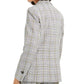 Bar III Women's Faux-Double-Breasted Plaid Blazer  Gray Size 0
