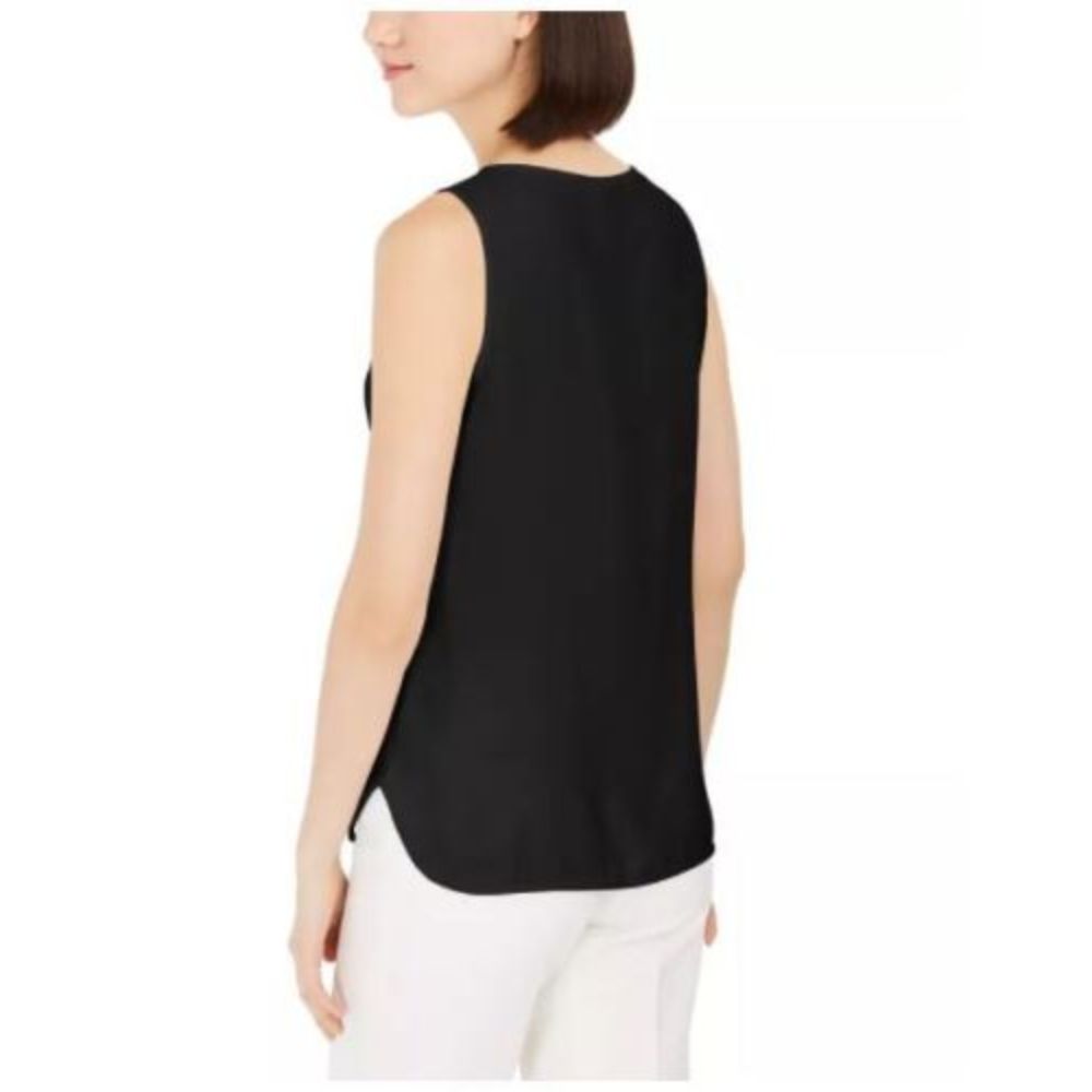 Anne Klein Women's Woven Top Black Size Small