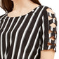 BCX Juniors' Striped Top Black Size Large