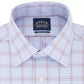 Eagle Men's Classic Regular Fit Non Iron Stretch Collar Check Dress Shirt Blue Size 15.5X34-35