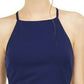 BCX Juniors' Asymmetrical-Hem Rhinestone Dress Blue Size Small