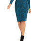 Thalia Sodi Women's Jacquard Sweater Skirt Blue Size Medium