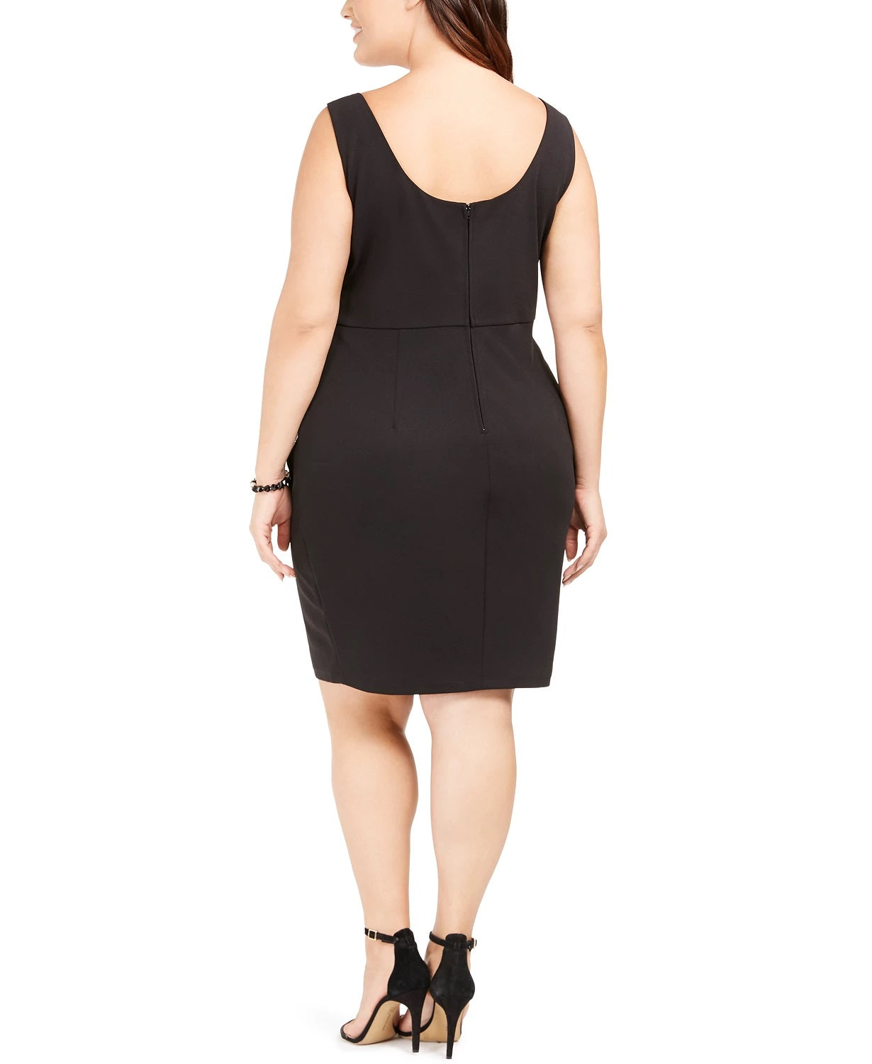 BCX Women's Trendy Plus Embellished Asymmetrical Dress Black Size XX-Large