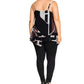 City Chic Women's Plus Tank- Top Printed Blouse Brown Size 24W