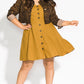 City Chic Women's  Plus Size Summer Fling Dress Yellow Size 16W