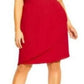 City Chic Women's Trendy Plus Size Faux-Wrap Dress Lust Red Size 18W