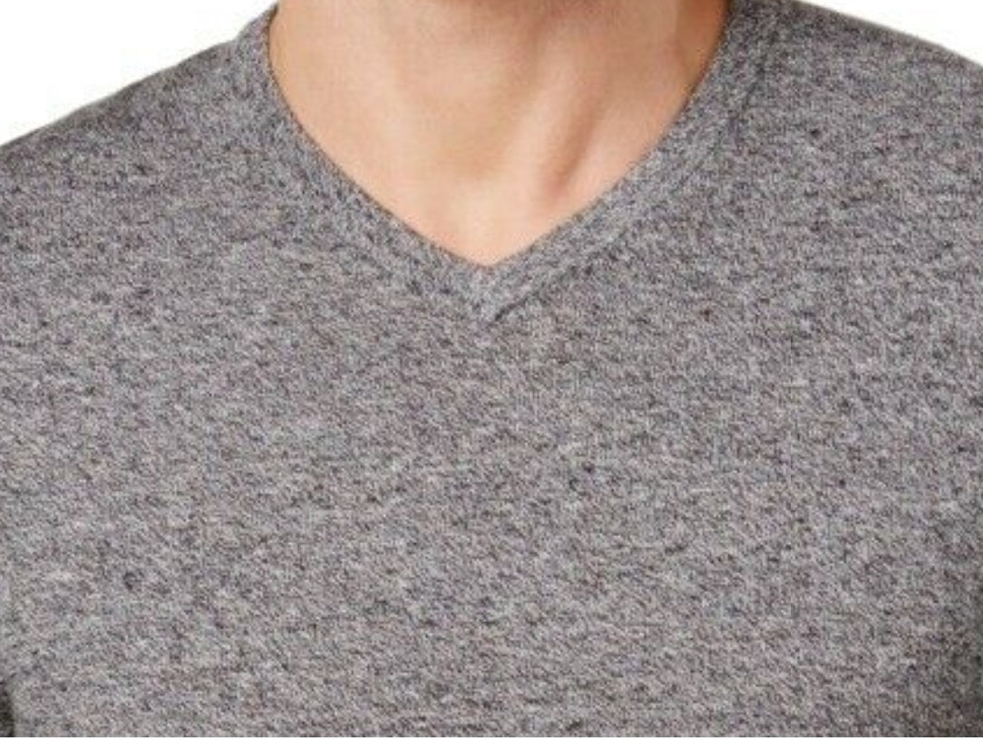 Alfani Men's Solid V-Neck Cotton Sweater Black Size Small