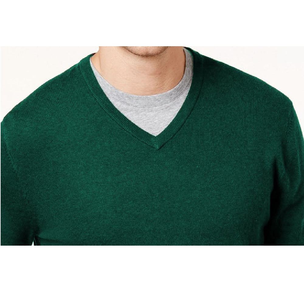 Alfani Men's V-Neck Sweater Cape Green Size Small