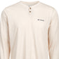 Columbia Men's Thistletown Park Long Sleeve Henley Shirt Beige Size Medium