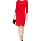 Taylor Women's Draped Jersey Dress Red Size 10