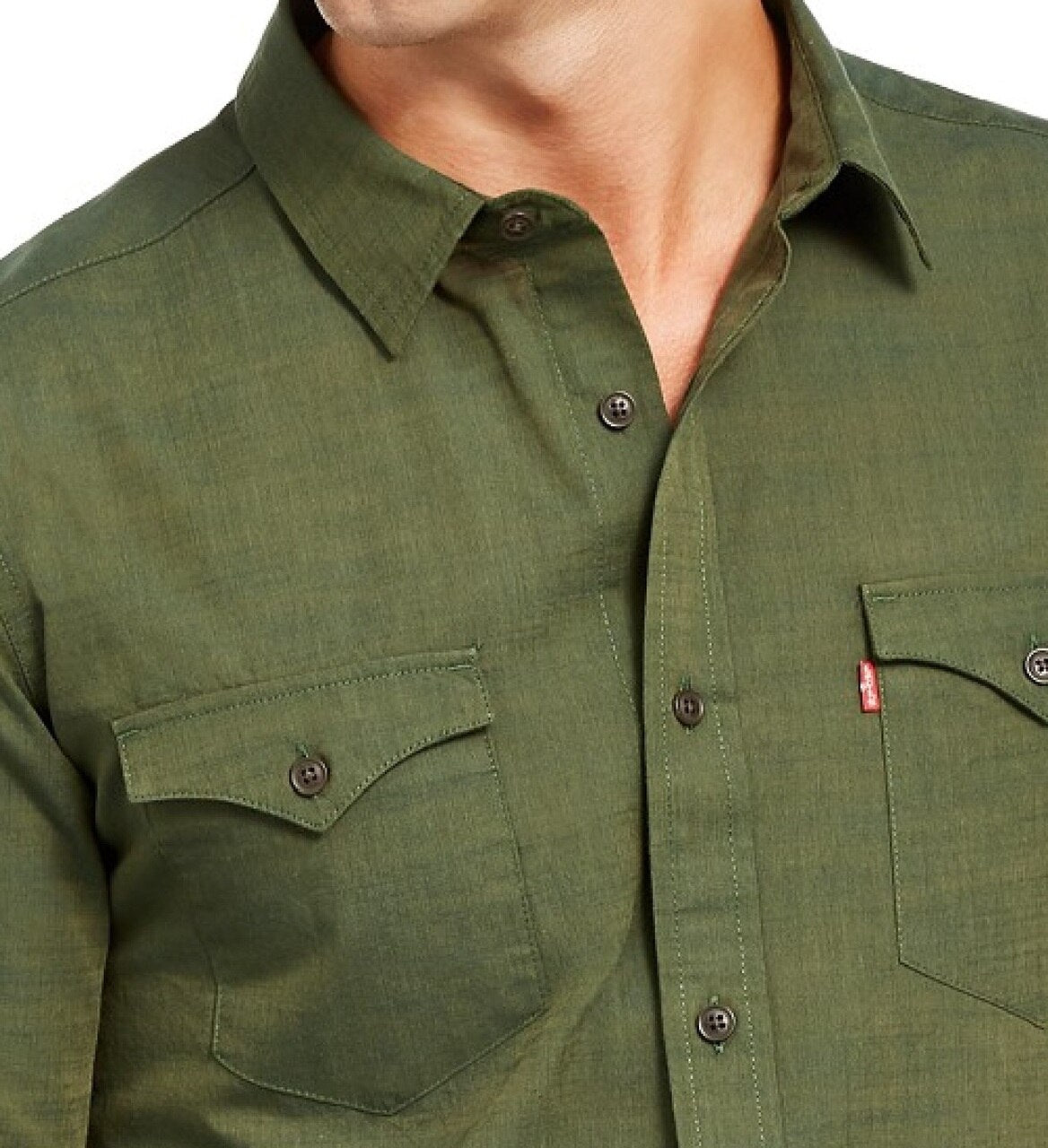 Levi's Men's Darrow Shirt Green Size Extra Large