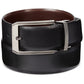 Perry Ellis Portfolio Men's Leather Mr. Pebble Reversible Belt Black Size 32