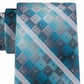 Van Heusen Men's Aaron Stripe Geometric Tie Blue Size Regular
