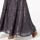 R & M Richards Women's Off The Shoulder Lace Gown